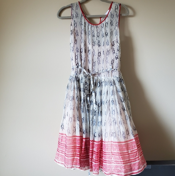 Red Valentino Nautical Knots dress size 38 - Picture 2 of 8